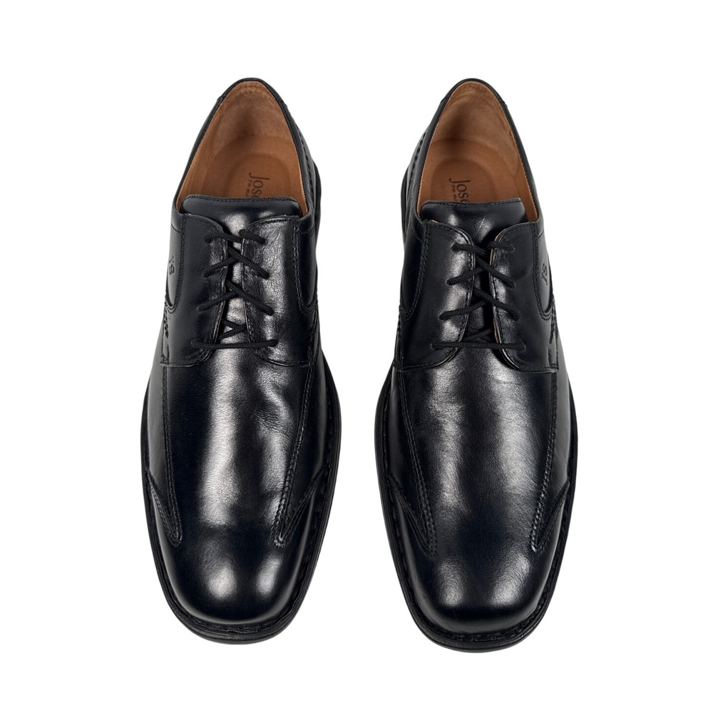 Josef‎ Seibel Douglas 05 Oxford Dress Shoes Mens 12 EU 46 Black Leather Lace Up